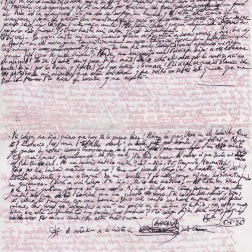 No me rayes "Los ojos de la policía" 3, manuscrito (Jq Ruiz Millet)