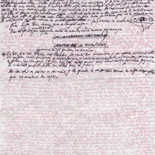 No me rayes "La extrañeza" 2, manuscrito (Jq Ruiz Millet)